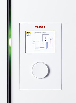 Bediengerät mit farbigem Display.